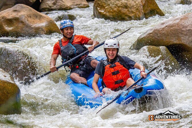 10KM Inflatable Kayaking and 3HR Trekking Adventure - Inflatable kayaking on the Mae Taeng River: what “no experience needed” means in real life