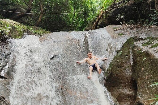 Elephant Experience and Hidden Jungle Waterfall Chiang Mai - Stop 2: Mae Taeng waterfall time, swim options, and the rock-slide fun factor