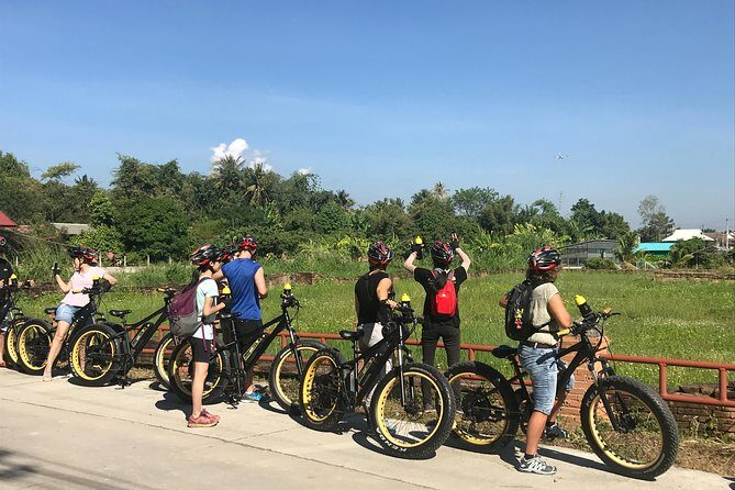 Half-day E-bike Countryside and rice paddies (flat land, GUIDED) - The e-bike ride setup: helmets, gloves, and getting moving fast